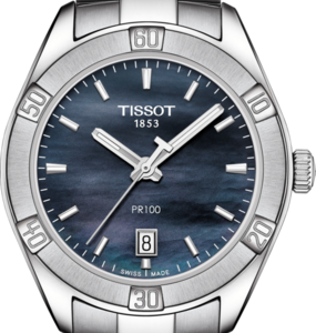 TISSOT Damenuhr PR 100 Sport Chic Lady Blau T1019101112100