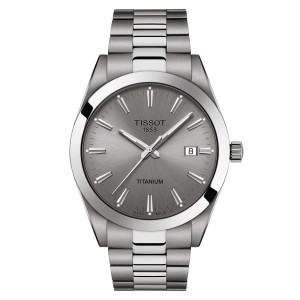 TISSOT Herrenuhr Gentleman Titanium T1274104408100