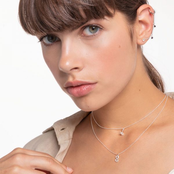 Thomas Sabo Necklace For Ladies In 925 Silver With Opal Effect KE1952-699-7