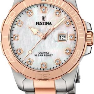 FESTINA Damenuhr Perlmutt Bicolor Rosé-Silber F20505/1