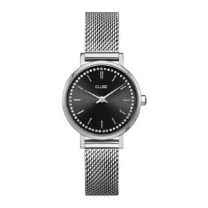 Cluse Damenuhr Boho Chic Petite Crystals Mesh Black CW10502