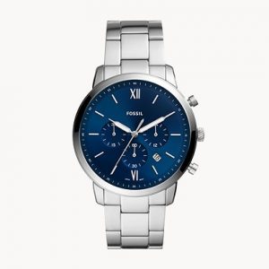 Fossil Herrenuhr Chronograph Neutra Silber-blau FS5792