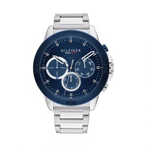 Tommy Hilfiger Herrenuhr Harley Casual Silber-blau 1791932