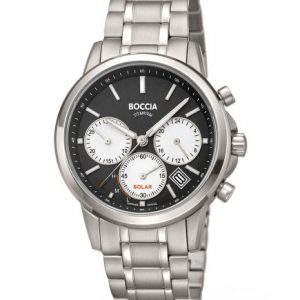 Boccia Titanium Herrenuhr Solar - Chronograph 3742-02